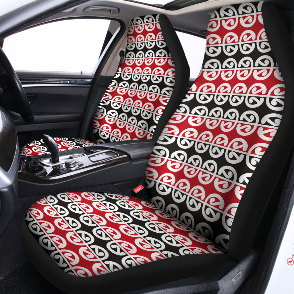 Maori Kowhaiwhai Pattern Print Universal Fit Car Seat Covers