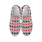 Maori Kowhaiwhai Pattern Print White Slip On Shoes