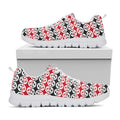 Maori Kowhaiwhai Pattern Print White Running Shoes
