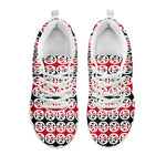 Maori Kowhaiwhai Pattern Print White Sneakers