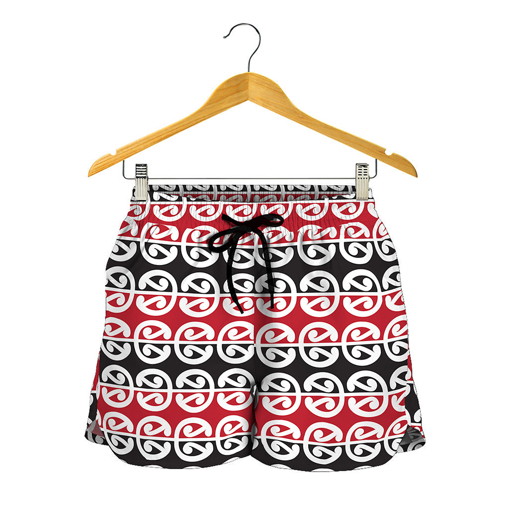 Maori Kowhaiwhai Pattern Print Women's Shorts