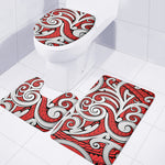 Maori Kowhaiwhai Tribal Polynesian Print 3 Piece Bath Mat Set