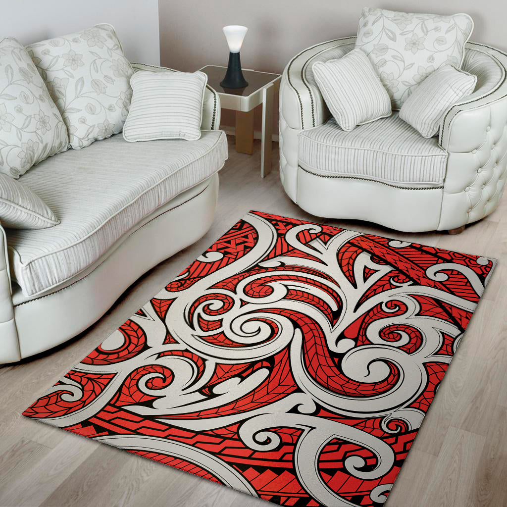 Maori Kowhaiwhai Tribal Polynesian Print Area Rug