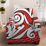 Maori Kowhaiwhai Tribal Polynesian Print Armchair Slipcover