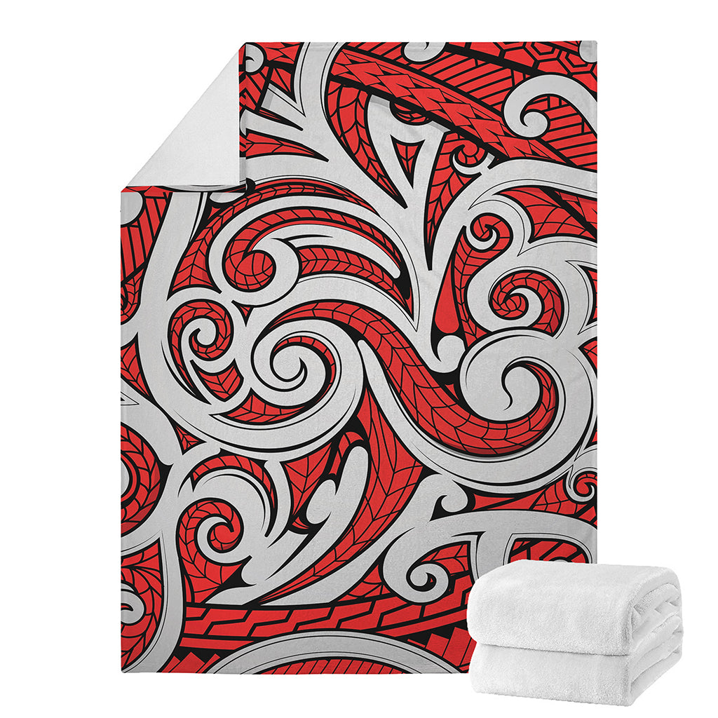 Maori Kowhaiwhai Tribal Polynesian Print Blanket