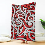 Maori Kowhaiwhai Tribal Polynesian Print Blanket