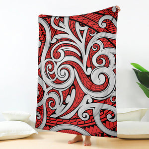 Maori Kowhaiwhai Tribal Polynesian Print Blanket