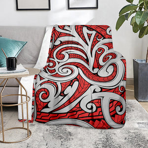 Maori Kowhaiwhai Tribal Polynesian Print Blanket