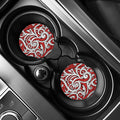 Maori Kowhaiwhai Tribal Polynesian Print Car Coasters