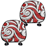 Maori Kowhaiwhai Tribal Polynesian Print Car Headrest Covers