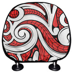 Maori Kowhaiwhai Tribal Polynesian Print Car Headrest Covers