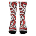 Maori Kowhaiwhai Tribal Polynesian Print Crew Socks