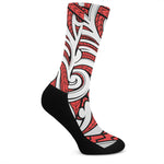 Maori Kowhaiwhai Tribal Polynesian Print Crew Socks