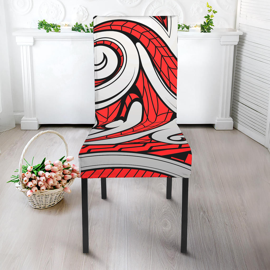 Maori Kowhaiwhai Tribal Polynesian Print Dining Chair Slipcover