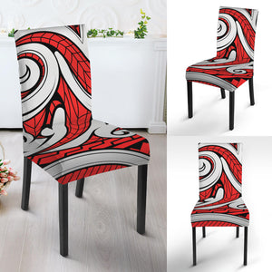 Maori Kowhaiwhai Tribal Polynesian Print Dining Chair Slipcover