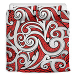 Maori Kowhaiwhai Tribal Polynesian Print Duvet Cover Bedding Set