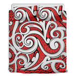 Maori Kowhaiwhai Tribal Polynesian Print Duvet Cover Bedding Set