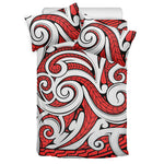 Maori Kowhaiwhai Tribal Polynesian Print Duvet Cover Bedding Set