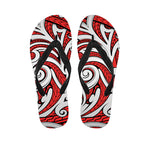 Maori Kowhaiwhai Tribal Polynesian Print Flip Flops