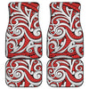 Maori Kowhaiwhai Tribal Polynesian Print Front and Back Car Floor Mats