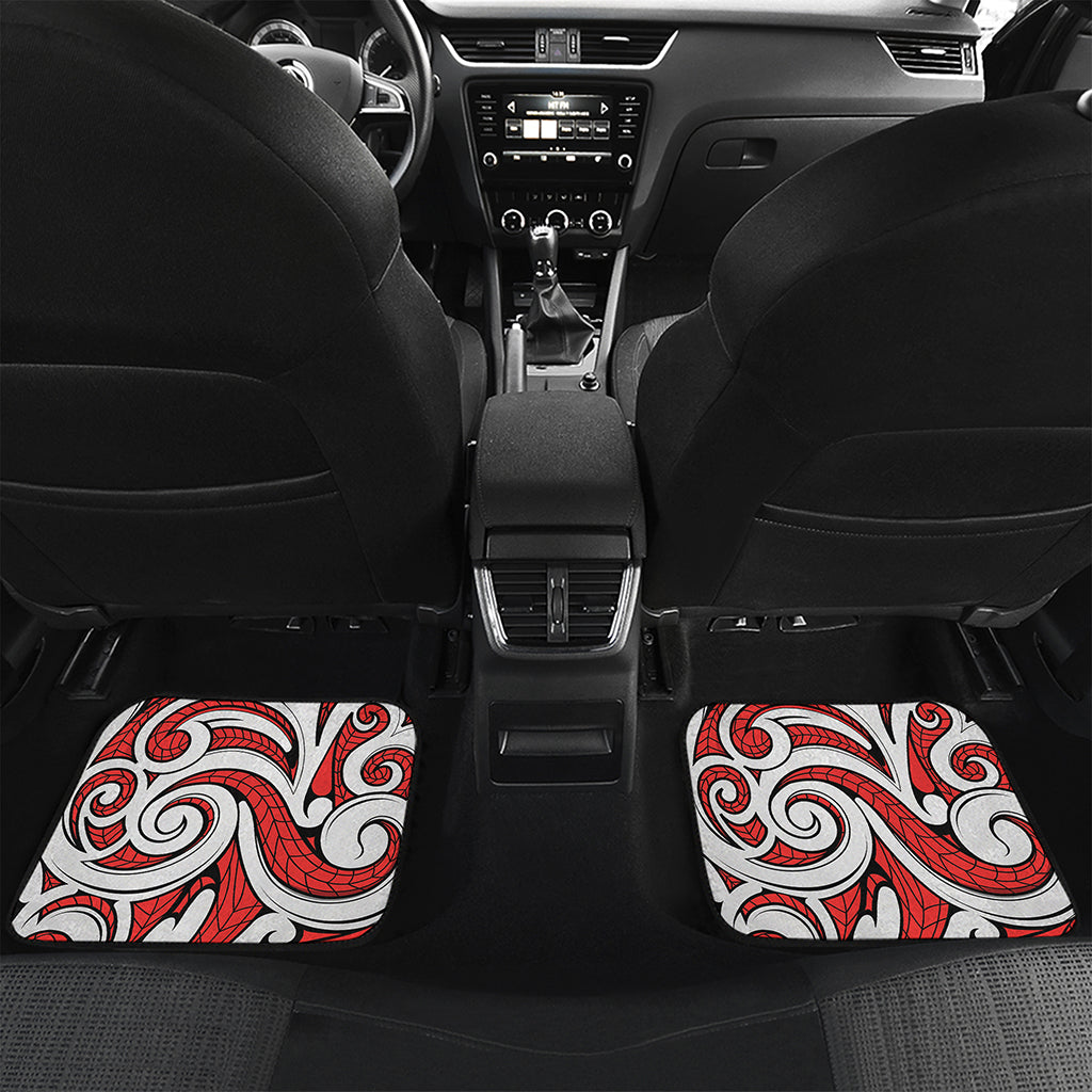 Maori Kowhaiwhai Tribal Polynesian Print Front and Back Car Floor Mats