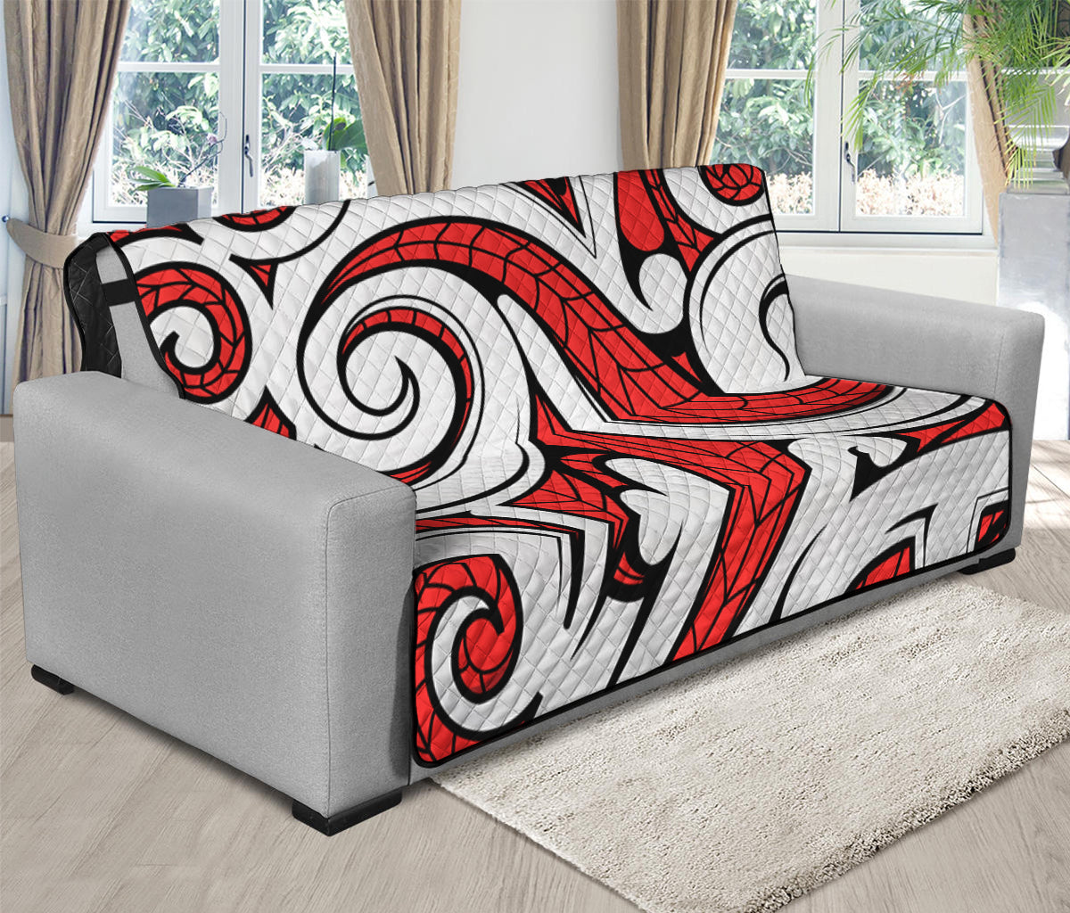 Maori Kowhaiwhai Tribal Polynesian Print Futon Protector