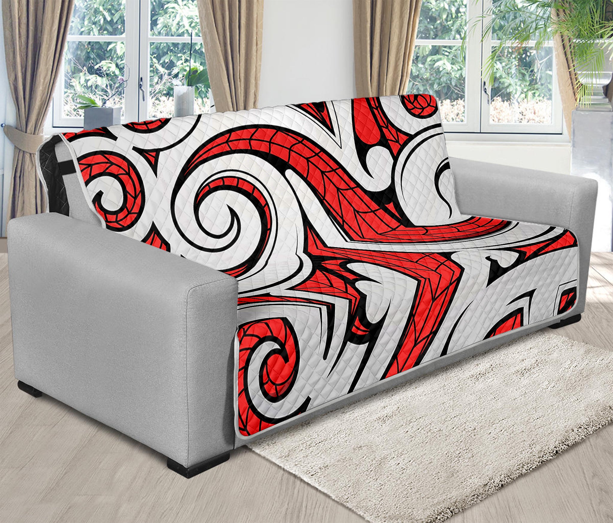 Maori Kowhaiwhai Tribal Polynesian Print Futon Protector