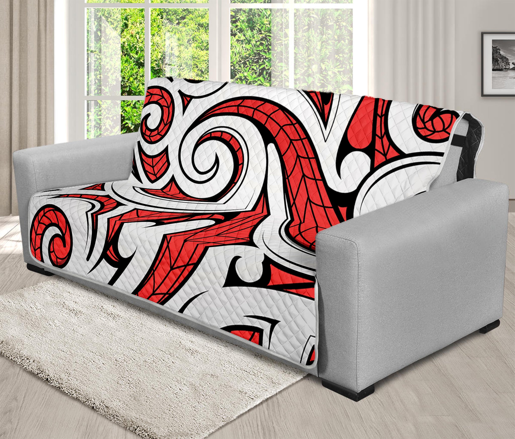 Maori Kowhaiwhai Tribal Polynesian Print Futon Protector