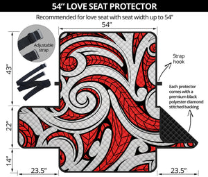 Maori Kowhaiwhai Tribal Polynesian Print Loveseat Protector