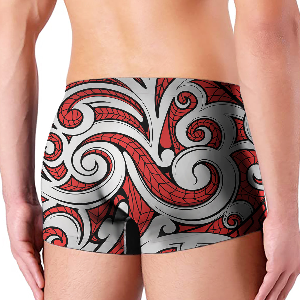 Maori Kowhaiwhai Tribal Polynesian Print Men's Boxer Briefs