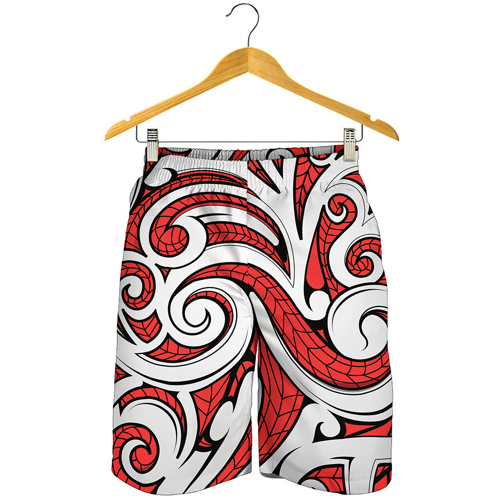 Maori Kowhaiwhai Tribal Polynesian Print Men's Shorts