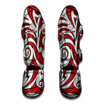 Maori Kowhaiwhai Tribal Polynesian Print Muay Thai Shin Guard