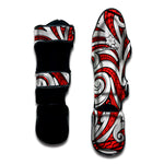 Maori Kowhaiwhai Tribal Polynesian Print Muay Thai Shin Guard