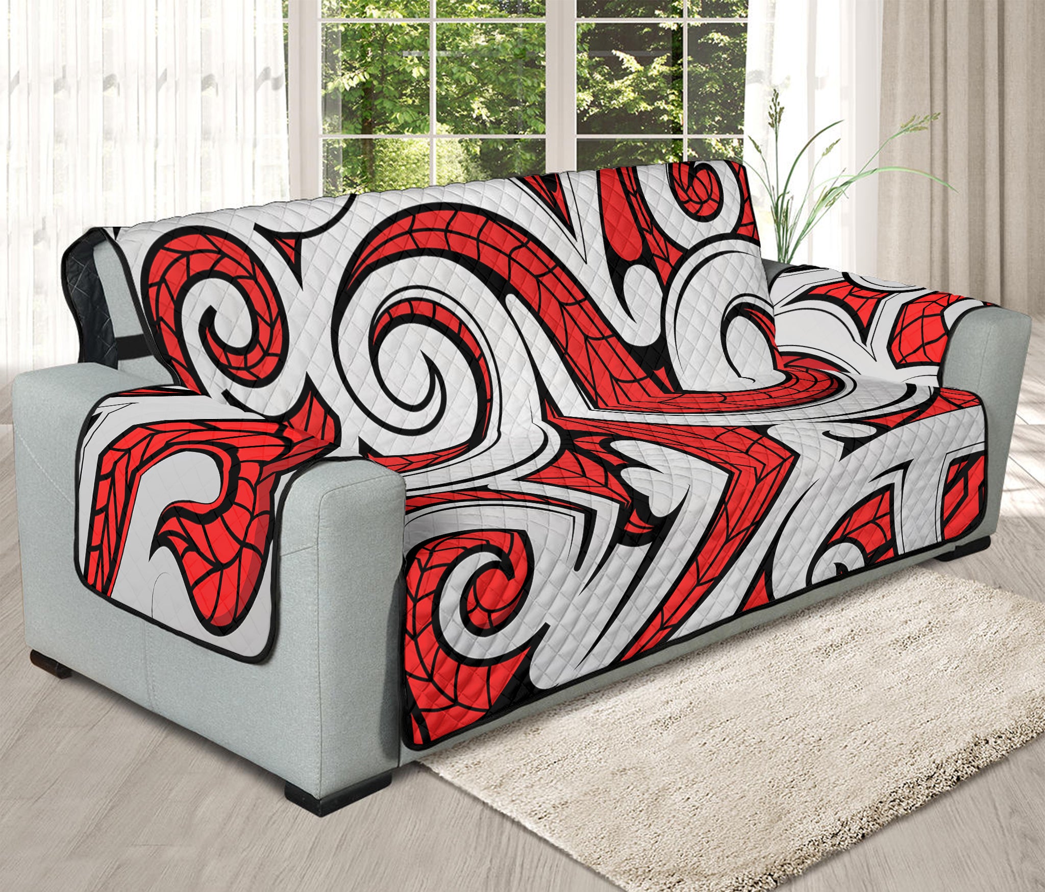 Maori Kowhaiwhai Tribal Polynesian Print Oversized Sofa Protector