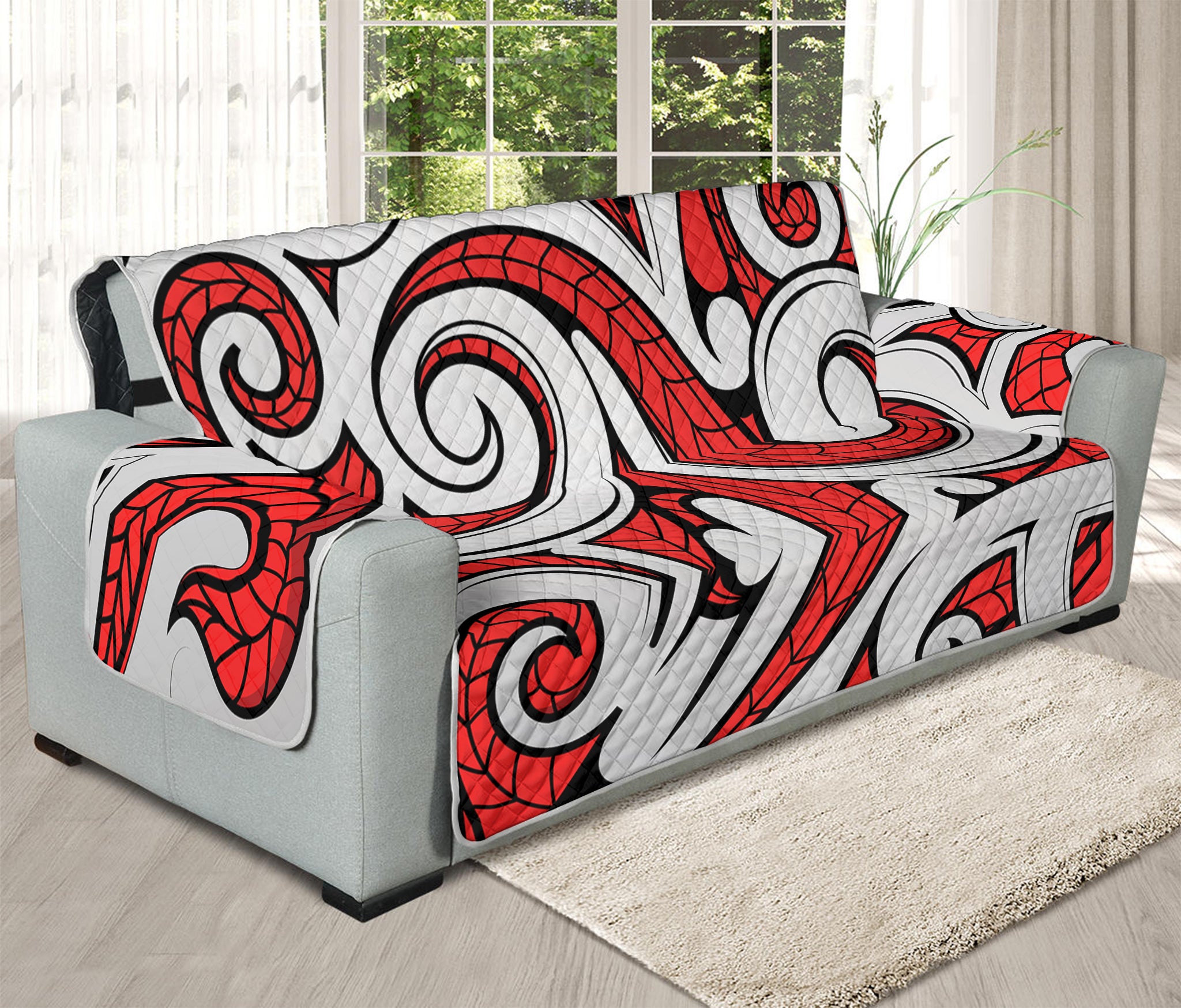 Maori Kowhaiwhai Tribal Polynesian Print Oversized Sofa Protector