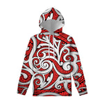 Maori Kowhaiwhai Tribal Polynesian Print Pullover Hoodie