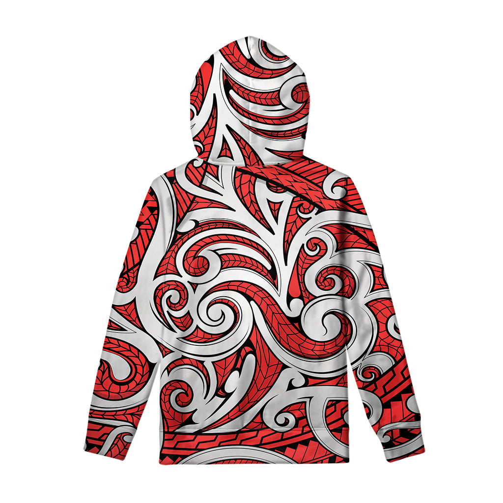 Maori Kowhaiwhai Tribal Polynesian Print Pullover Hoodie