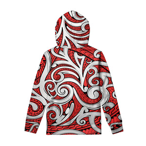 Maori Kowhaiwhai Tribal Polynesian Print Pullover Hoodie