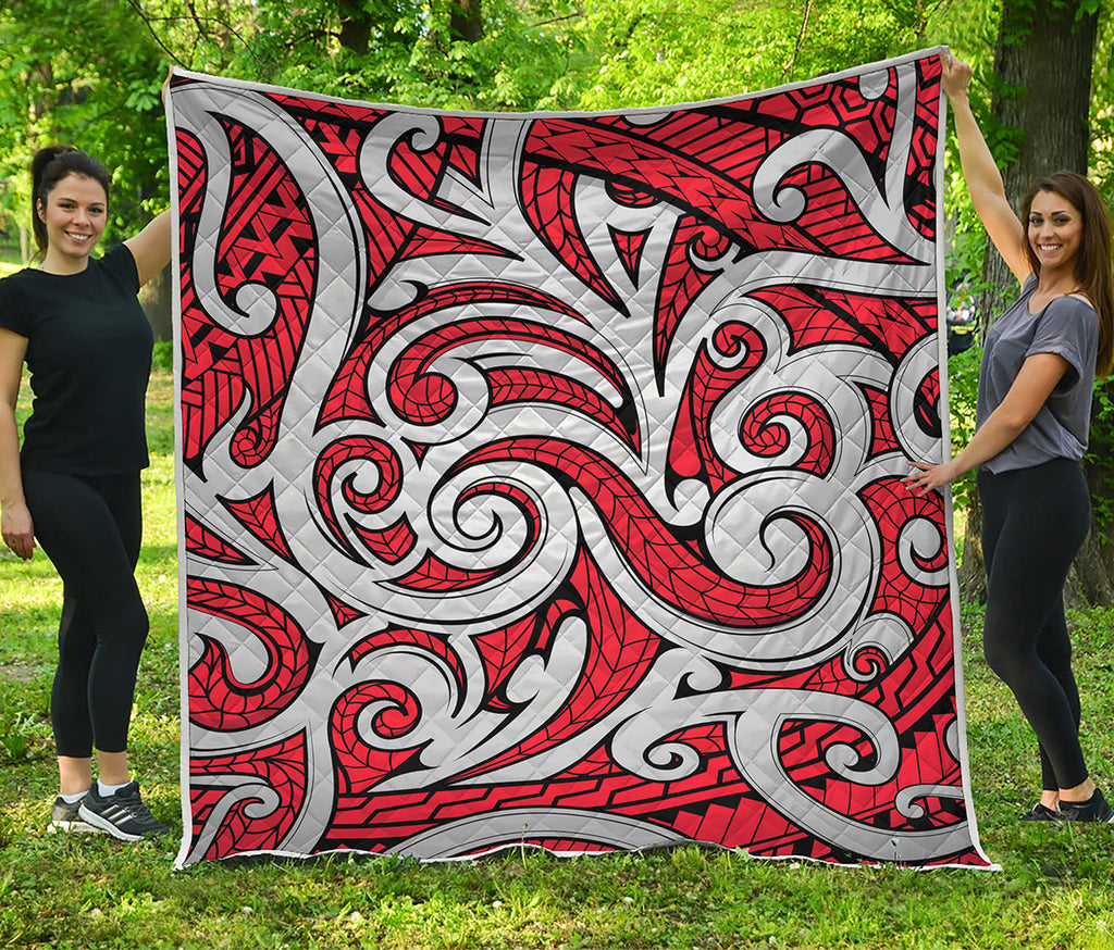 Maori Kowhaiwhai Tribal Polynesian Print Quilt