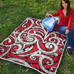 Maori Kowhaiwhai Tribal Polynesian Print Quilt