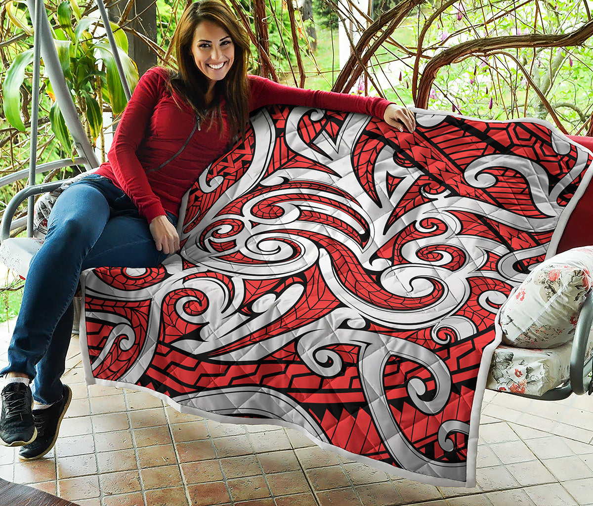 Maori Kowhaiwhai Tribal Polynesian Print Quilt