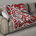 Maori Kowhaiwhai Tribal Polynesian Print Quilt