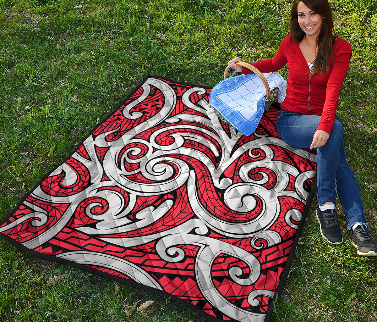 Maori Kowhaiwhai Tribal Polynesian Print Quilt