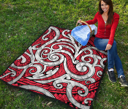 Maori Kowhaiwhai Tribal Polynesian Print Quilt