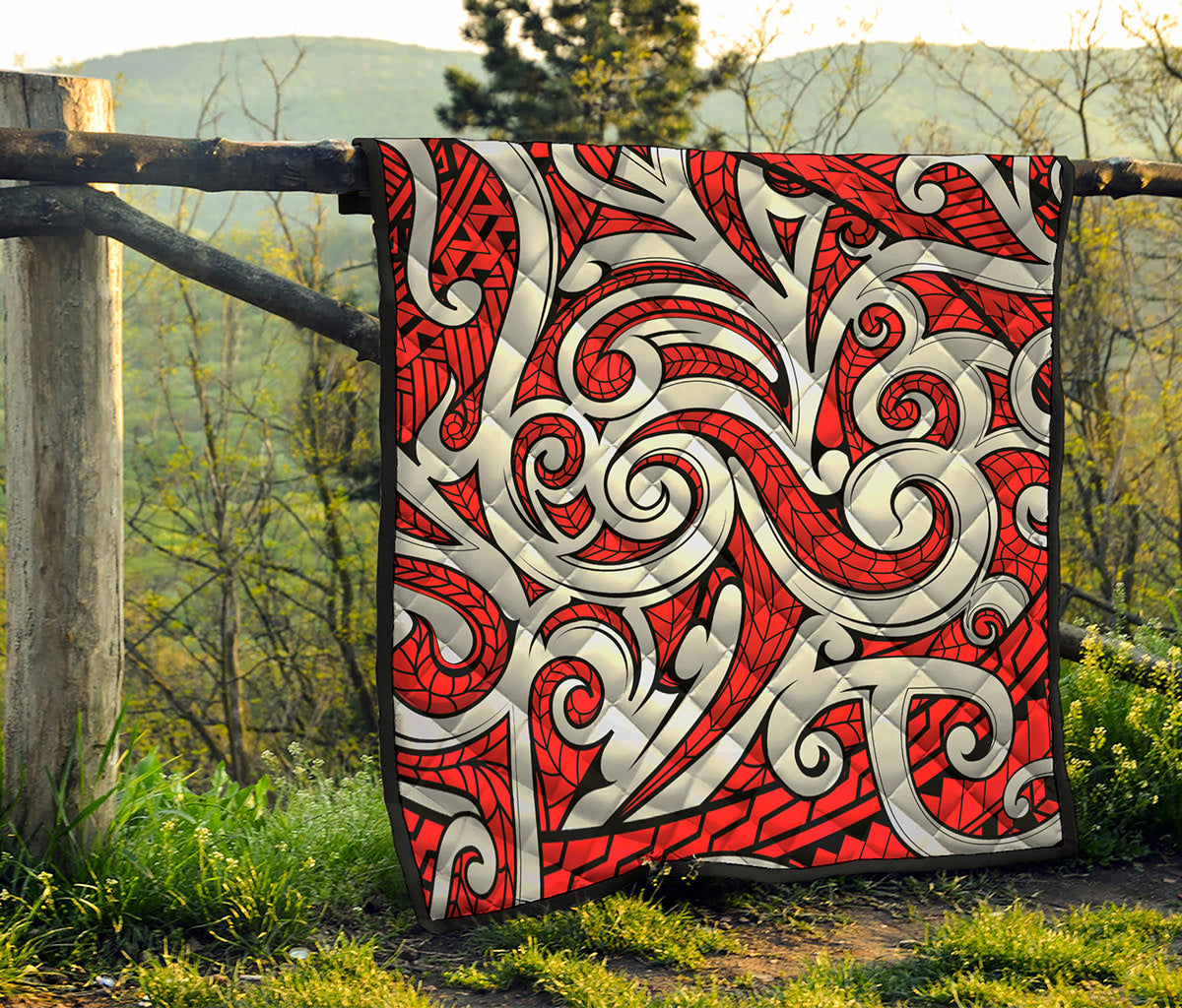 Maori Kowhaiwhai Tribal Polynesian Print Quilt