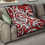 Maori Kowhaiwhai Tribal Polynesian Print Quilt
