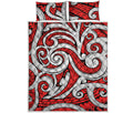 Maori Kowhaiwhai Tribal Polynesian Print Quilt Bed Set