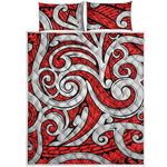 Maori Kowhaiwhai Tribal Polynesian Print Quilt Bed Set