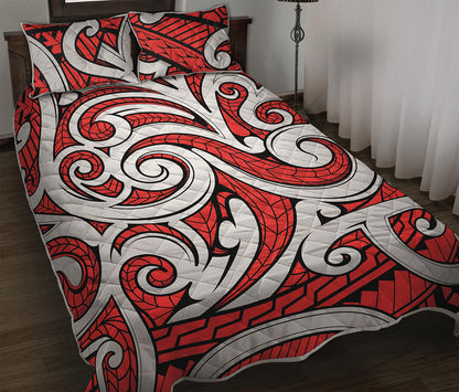Maori Kowhaiwhai Tribal Polynesian Print Quilt Bed Set