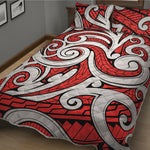 Maori Kowhaiwhai Tribal Polynesian Print Quilt Bed Set